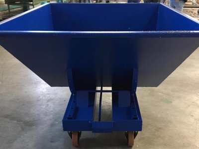 kantelbak, kiepcontainer, metaal (diverse maten) RAL5005 (Blauw) - Foto 6