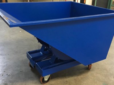 kantelbak, kiepcontainer, metaal (diverse maten) RAL5005 (Blauw) - Foto 4