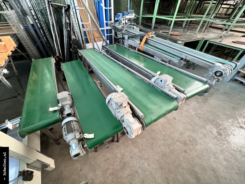 Set smalle transportbandjes met RVS onderstel